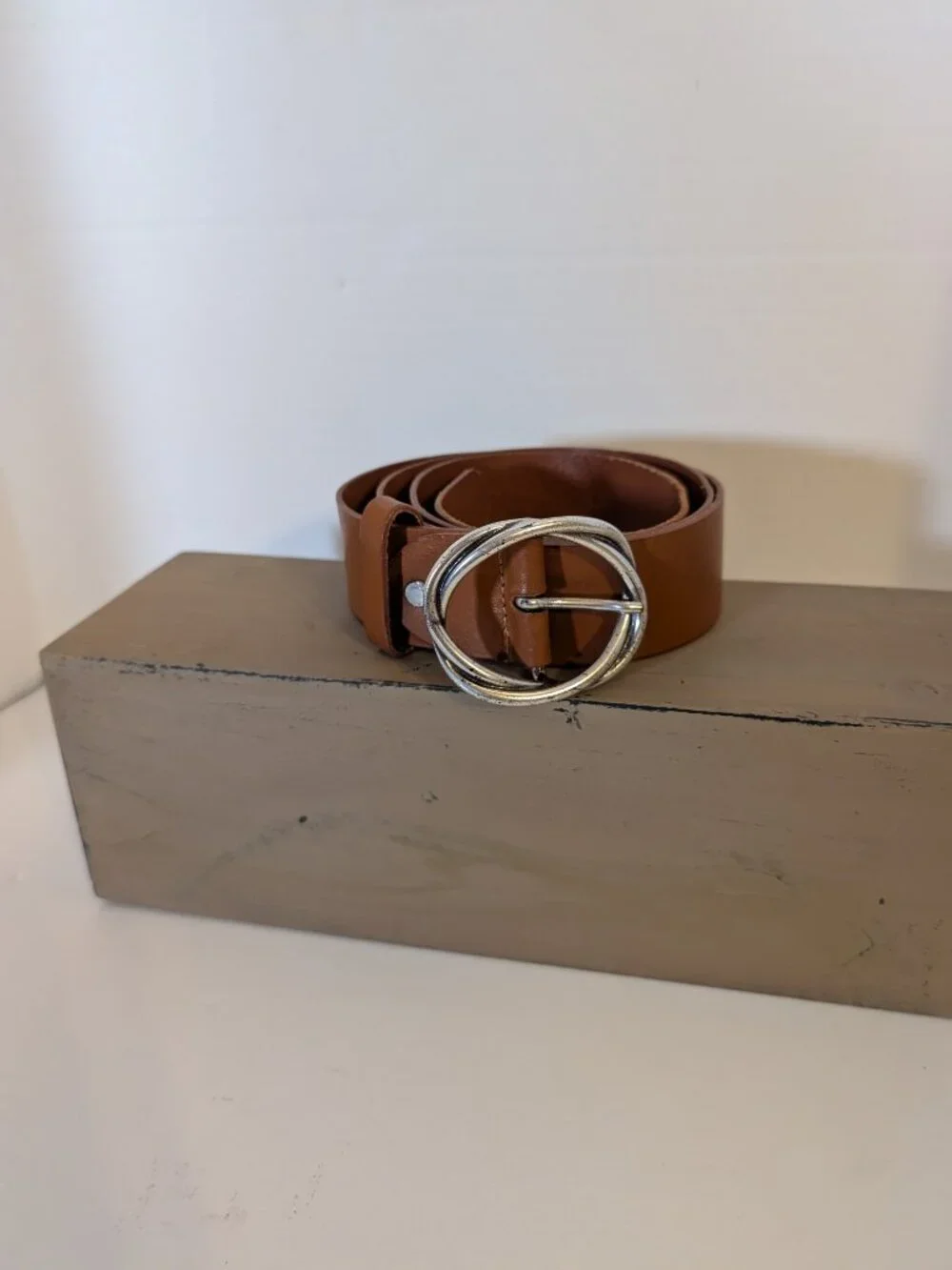 Valentina Vera Pelle Brown Leather Belt Made in Italy Size Large